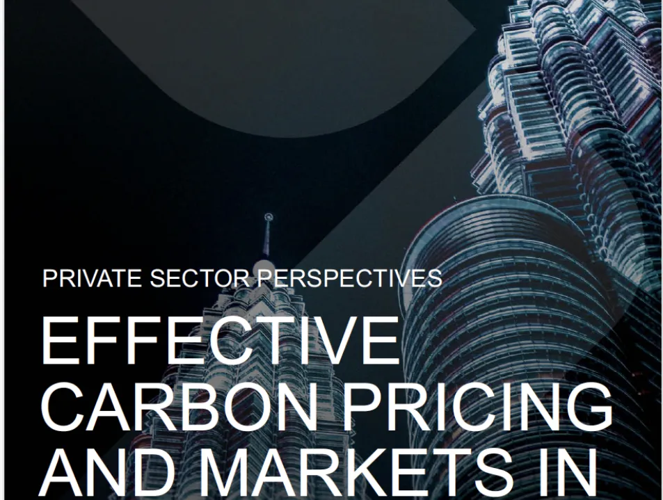 New paper launched: Effective Carbon Pricing and Markets in Malaysia