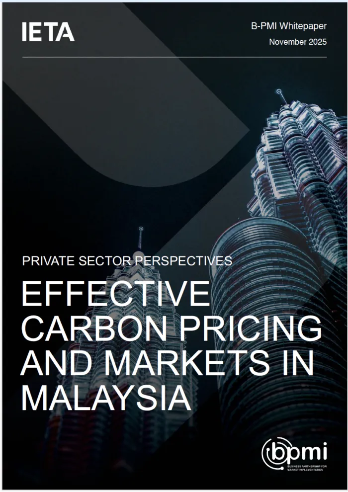 Towards an Effective Carbon Price in Malaysia: Launch of IETA Whitepaper  