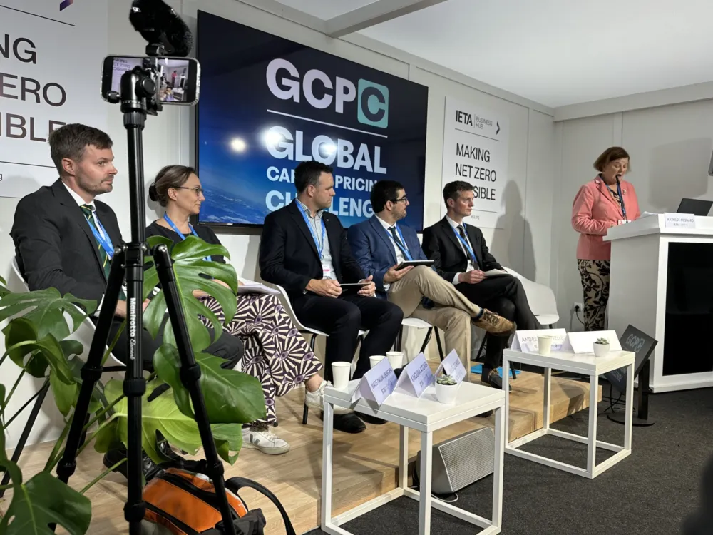 The main event at the IETA Business Hub on Tuesday saw representatives from Global Carbon Pricing Challenge member states discuss experiences with emissions markets.