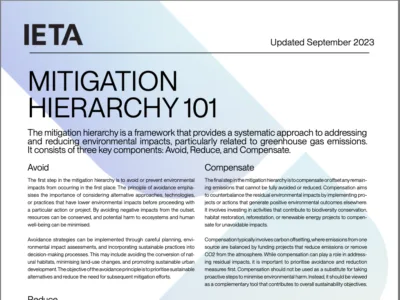 Mitigation hierarchy 101