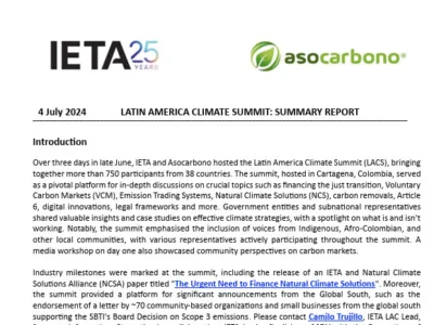 Latin American Climate Summit (LACS) report