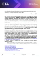 IETA response to SBTI Corporate Net-Zero Standard Version 2.0 second consultation