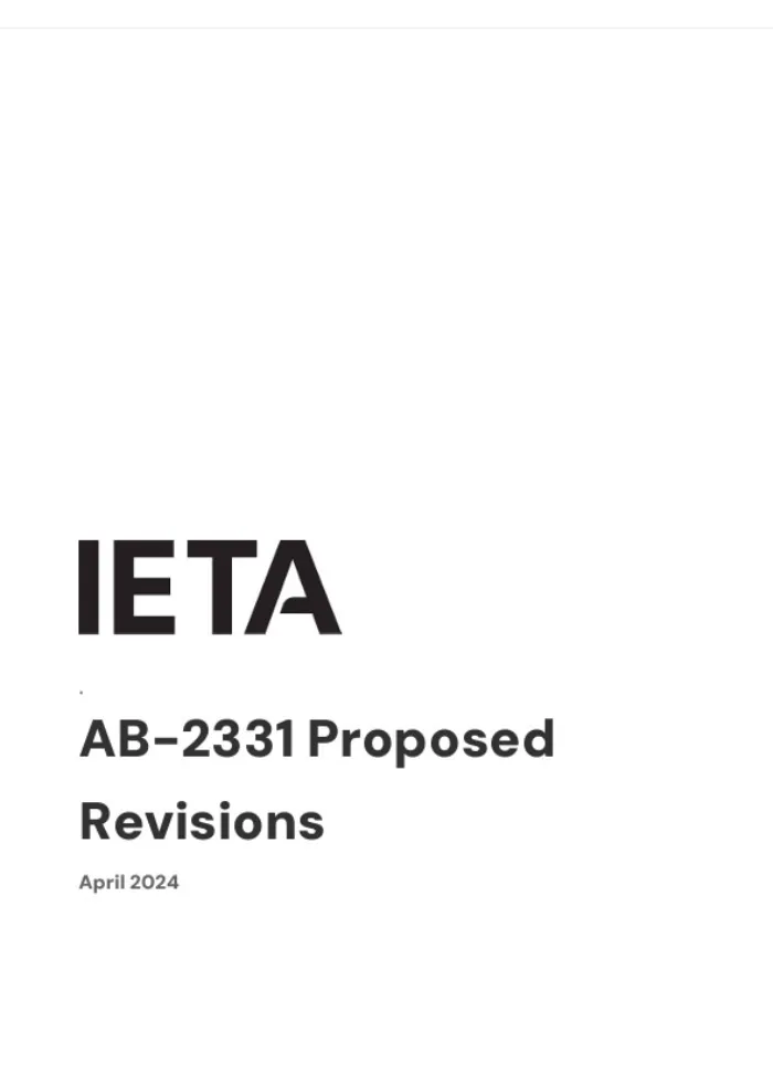 AB 2331 Proposed Revisions Submission