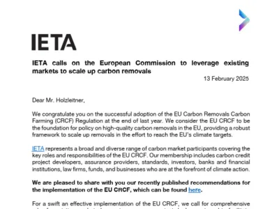 IETA calls on the European Commission to leverage existing markets to scale up carbon removals