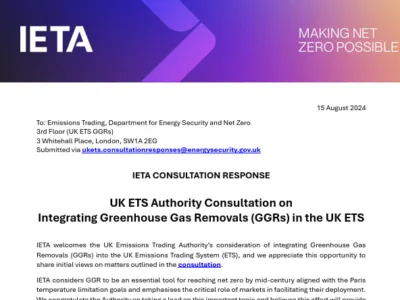 IETA Response to the UK ETS GGR Integration Consultation