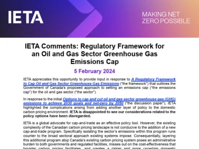 Regulatory Framework for an Oil and Gas Sector Greenhouse Gas Emissions Cap Comments_5Feb24