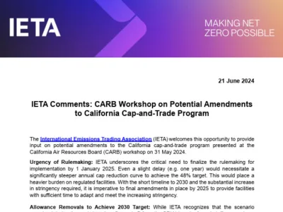 CARB Workshop on Potential Amendments to California Cap-and-Trade Program Comments
